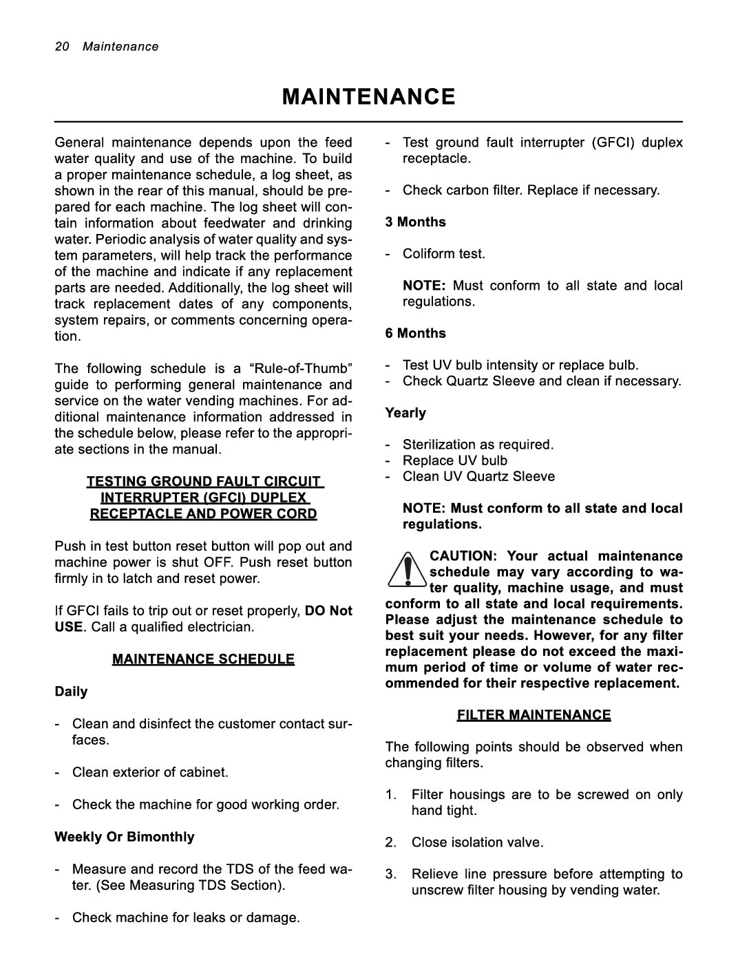 CTV 200 Dual Window- Maintenance Dual Window- Maintenance