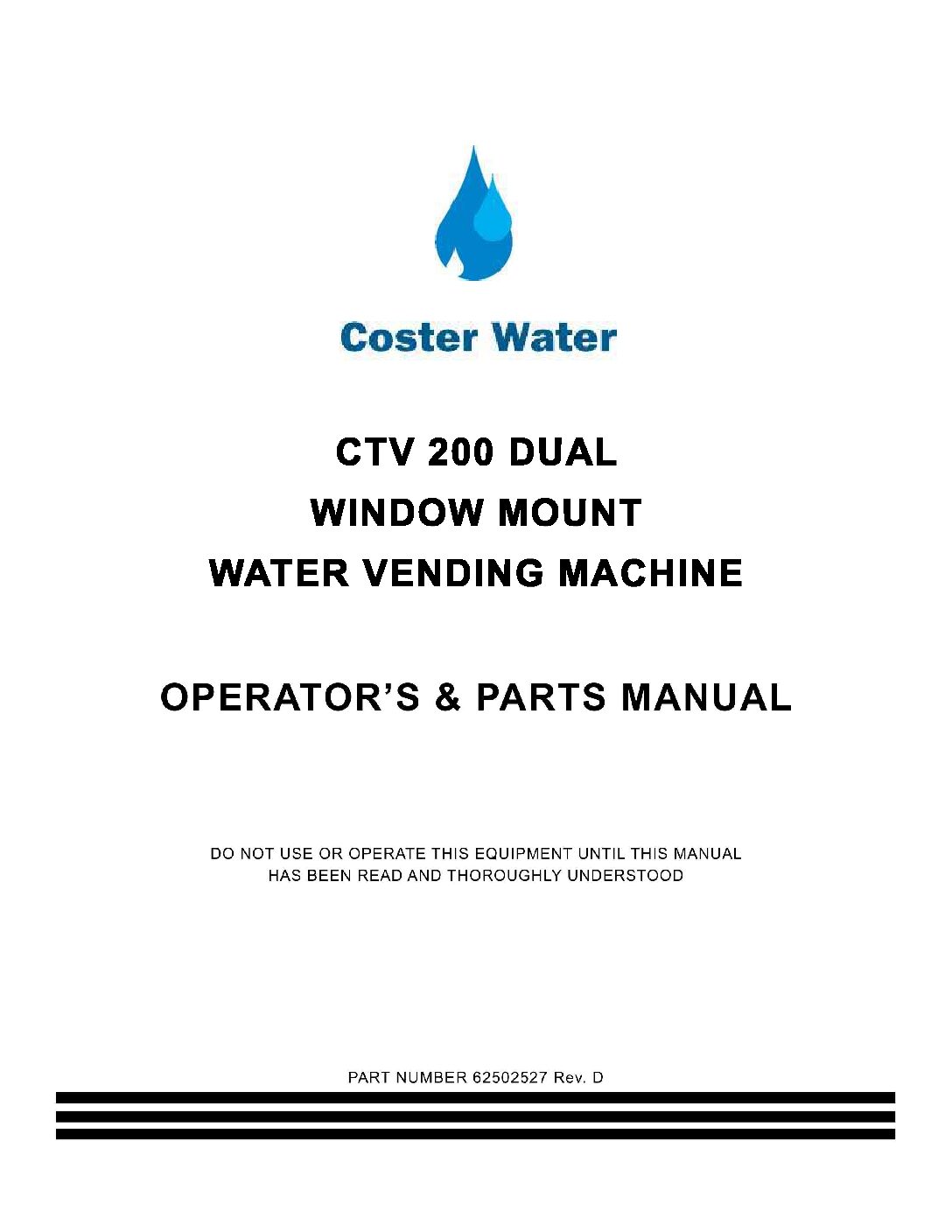Dual Window- Operator's & Parts Manual
